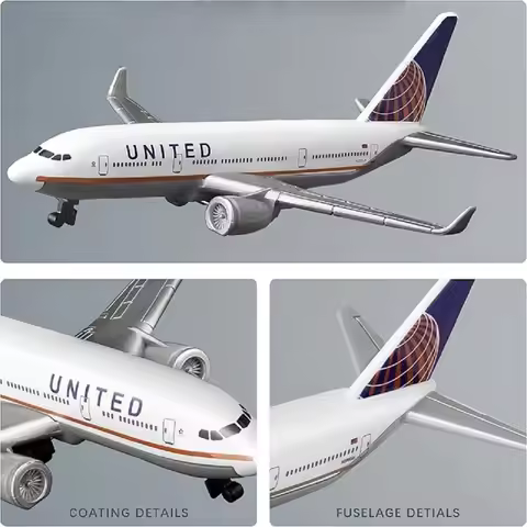 Aeroplane B747 Model Toys Airplane 747 United Airlines 1/400 Scale 16cm Alloy Metal Kid Aircraft Pla