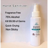 Hand Sanitizer 100ml 75% Alcohol 酒精 75% 消毒/医用酒精 100ml No Fragrance Non dry formulation Pure Alcohol