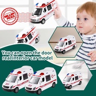 Urgent Ambulance Model Toy Educational Toys For Kids Can Open The Door Inertia Diecast Model M0