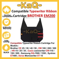 Compatible Brother EM200 Black Typewriter Ribbon Cartridge for CE25 CE30 EM100 EM200 EM300 SQ-1500 E