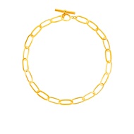 Citigems 916 Gold Paperclip Bracelet