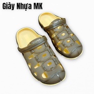 Giày nhựa đi mưa đan chéo nam - Dép sục bít mũi siêu bền - GL019