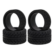 Abendor 4Pcs 1/28 Rc Drift Car Tires, [2N+2W] High Grip Tires Simulated Tire Tread Racing Tyre for 1