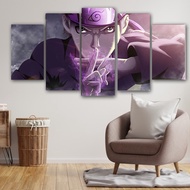 Naruto 5 Pieces Modular Canvas Painting Anime Poster Wall Art Picture Mural Living Room Home Decorat