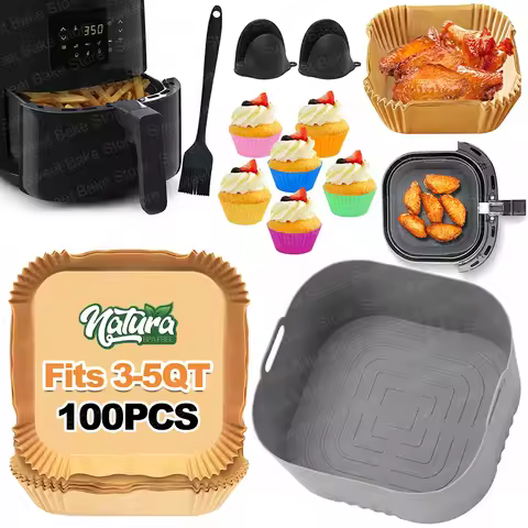 Air Fryer Accessories for Philips 3000/5000 4.1L (HD9252, HD9255, HD9200), Air Fryer Silicone Baking