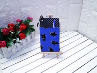 口袋式筆袋  防漏墨 收納袋  醫師袍筆袋 ~黑貓