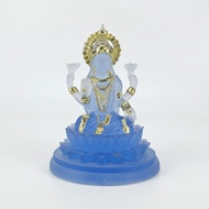 Deity Figurine with Lotus Pedestal Spiritual Resin Deity Figurine Multi-Armed Deity Statue Religious