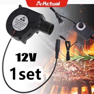 Actual【COD】Blower Fan Kipas Blower Bbq Ac Turbocharger Portabel Untuk Panggangan Kayu