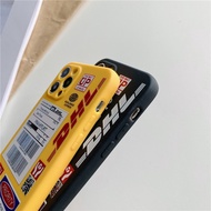 Case Pelindung Desain Dhl Hitam Kuning Untuk Iphone 12 Mini