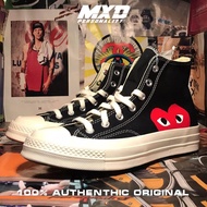 Converse x CDG Play Chuck Taylor 70s High Black White 100% Original