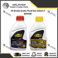 HI BRAKE BRAKE FLUID DOT 4, DOT 3 (800GM) MINYAK BREK TRUCK MOTOR CAR