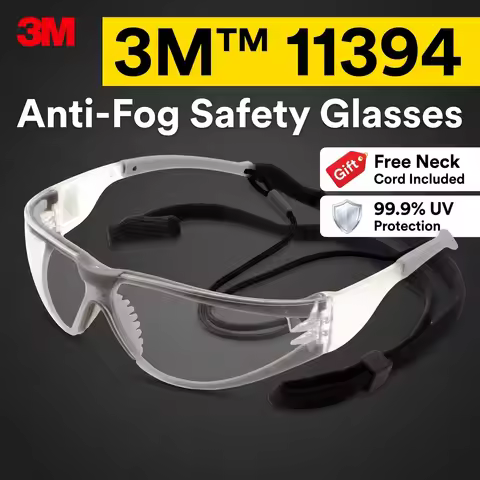 3M Safety Glasses Clear Anti Fog Protective Eyewear Impact Resistance UV Protection Comfortable Work