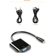 Micro HDMI轉VGA線轉換器聯想Miix4 710S轉投影儀yoga2 3轉接頭