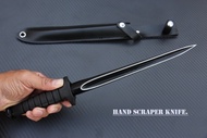 เหล็กขูดชาร์ป ปลายแหลม มีดขูดชาร์ป Tactical ยุทธวิธี การป้องกันตัว Stainless  Steel รมดำ ขนาด 13 นิ้