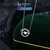 Dây Chuyền Bạc S925 Dây Chuyền Bạc Nữ Đính Đá Zirconia Trái Tim Sang Trọng Tinh Tế - DB2828 - Bảo Ng