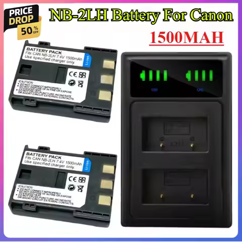 1500mah NB-2LH NB 2L 2LH NB-2L Battery for Canon EOS Rebel XT XTi 350D 410D G7 G9 S70 S80 ZR500 ZR95