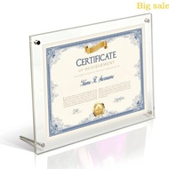 Mar A4 Acrylic Photo Frame Display Stand Paper Holder Certification Holder