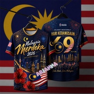 2026 Malaysia 69th Independence Day T shirt full sublimation quick dry Jersey Oversized Streetwear M