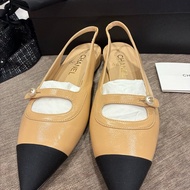 香奈兒Chanel 氣質 珍珠 後繫帶 尖頭鞋 尺寸39🇹🇼