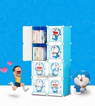 MENG SHOP 8Cube Children Cartoon Cabinet Wardrobe DIY Foldable Rack Cupboard Storage Cube Storage