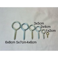 Round iron screw ring length 1x2cm 2x4cm 3x5cm 4x6cm 5x7cm 6x8cm