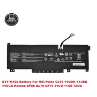 BTY-M492 Battery For MSI Pulse GL66 11UDK 11UEK 11UCK Katana GF66 GL76 GF76 11UD 11UE 12UG