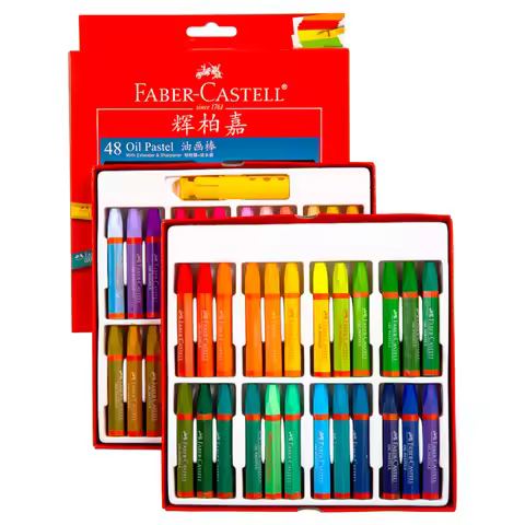 Faber Castell Oil Pastels 12/24/36/48 Colors Set Artist Professional Drawing Wax Crayons School Offi