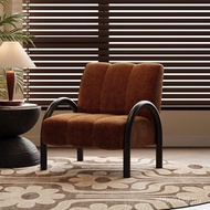 Living Room Backrest Backrest Chair Lazy Single Sofa Leisure Chair Solid Wood Balcony Fabric B & B R