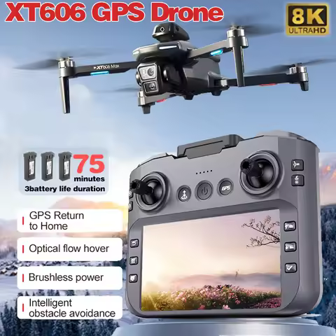 2025 NEW For Mijia XT606 Drone 8K Professional HD Dual Camera Gimbal 360°Obstacle Avoidance Brushles