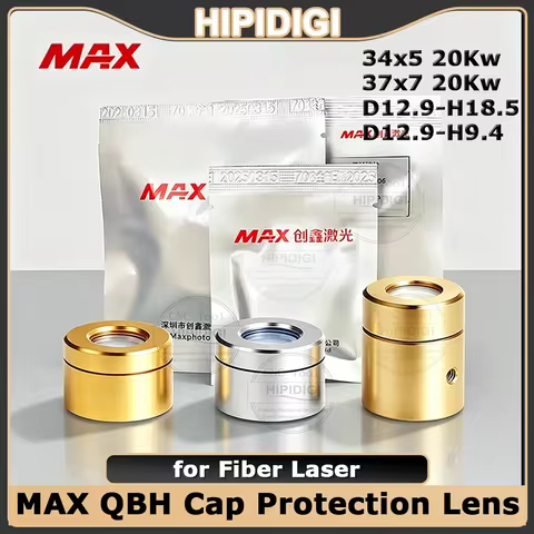 MAX Fiber Laser 34x5 37x7 Protection Lens Cover Glass D12.8 QBH Protective Cap D41 Ceramic Body for 