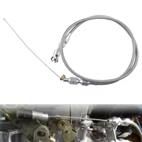 For 97-07 Chevrolet/Chevy LS1 Engine 4.8L 5.3L 5.7L 6.0L Throttle Gas Cable Kit Stainless Steel Brai