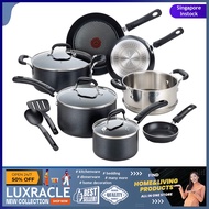 [sg stock] T-fal Tefal Pro 12pc Total Nonstick Thermo-Spot Heat Indicator Induction Base Cookware Set fry sauce pans pot