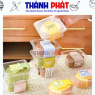 100 Square boxes containing lychee logs - W01 square box for mousse - tiramisu - flan cake box w01