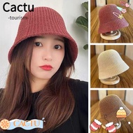CACTU Bucket Hat, Breathable Fisherman's Hat, Anti-UV Woven Hat Women Girls