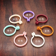 KY/🏅Curtain Hanging Ring Curtain Hook Ring Buckles Bed Curtain Iron Wire Hanging Ring Opening Roman Rod Accessories Open