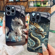 12 zodiac Dragon Glass Case for iPhone 17 16 15 14 13 12 11 8 7 6 6s 6p 7p 8p 6g 7g 8g Pro Max XR XS