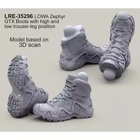 1/35 Resin unpainted Model Kit, LOWA Zephyr GTX Boots (3 pairs each of high and low boots) Unassembl