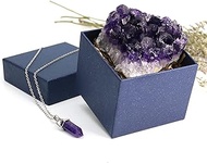Nvzi Amethyst Clusters and Amethyst Necklace for Witchcraft, Raw Amethyst, Amathesis Crystal, Amythestyst Geode Cave