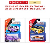 Die-Cast Supercar Model Toy - Six-Six-Zero 660-S64 - Orange, Purple
