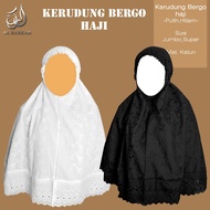 KATUN Jilbab BERGO Antem IHRAM SUPER Large Veil JUMBO HIJAB Hajj And UMRAH UMRAH Cotton Material Cool Lace MOTIF Matching