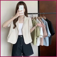 HUILISHI]a~Korean!pH'short-sleeved'j{casual'R<Plain{W'women's<E{Blazer'K<jacket