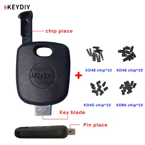 KEYDIY Universal KD Transponder Key Head Can Install Different KD/VVDI Key Blade and Chip KD48/46/4D