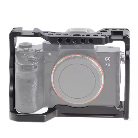 FOTGA Camera Cage CNC Aluminum For Sony A9 A7RIII A7M3 A7M2 Camera Cage Extension Frame Cold Shoe Vi