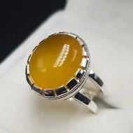 Zard Aqeeq Ring Agate Ring for Men And Women Yemeni Aqeeq Ring For Men 925 Ring