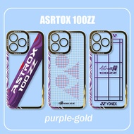 YONEX ASTROX 100ZZ purple-gold Phone case for iPhone 14 Pro Max /13 ProMax/13Pro/13 Mini/12 Pro Max/