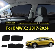 Car curtain sunshade For BMW X2 2017-2023 Car Window SunShade Shield Front Windshield Rear Side Curt