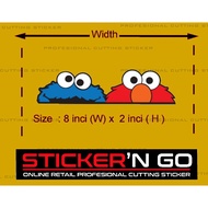 STICKER CUTTING CUSTOM ELMO & MONSTER DESIGN
