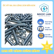 (200gr) M4 Screws, M4 threaded iron electric screws - Bolts of many sizes 2cm to 6cm