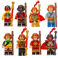 Black Myth Wukong Bộ 8 đồ chơi lắp ráp LGO Tôn Ngộ Không tây du ký mini