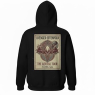 Avenged Sevenfold The Revival Tour 1999 Long Beach Arena | Deathbat A7X Premium Black Oversize Hoodi